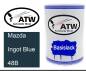 Preview: Mazda, Ingot Blue, 48B: 500ml Lackdose, von ATW Autoteile West.